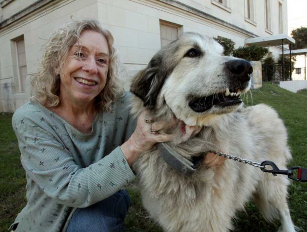 Kate Cordts with her dog Rowdy
