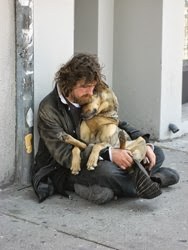 man and dog