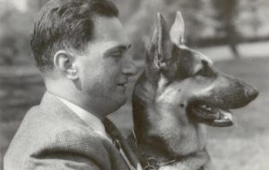 Morris Frank and his guide dogs Buddy.