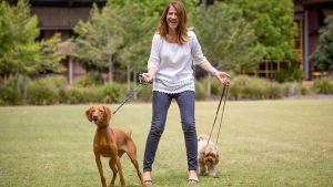 Lady with 2 dogs