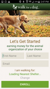 WoofTrax Walk for a Dog app.