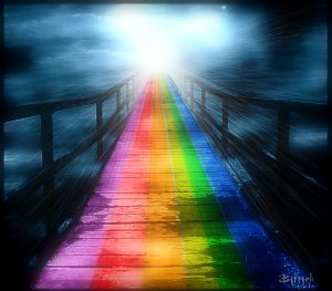 rinbow bridge into the light