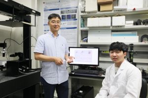 Professor Hongsoo Choi in the Department of Robotics Engineering (left), Combined degree student Jongeon Park (right).