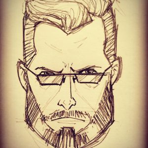 Seth Sipe's artistic sketch of Luke Robinson.