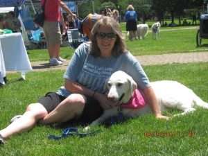 The final Mile in Boston with Doreen and Riley.