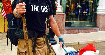 Man and Dog Pass Through Orange County on 2,000-Mile Walk for Canine Cancer